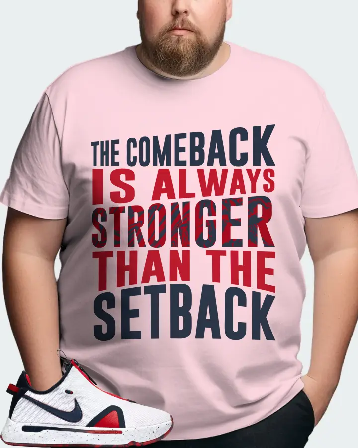 Nike PG 4 Sneaker Matching Soft Pink T-Shirt (The Comeback) - View 8