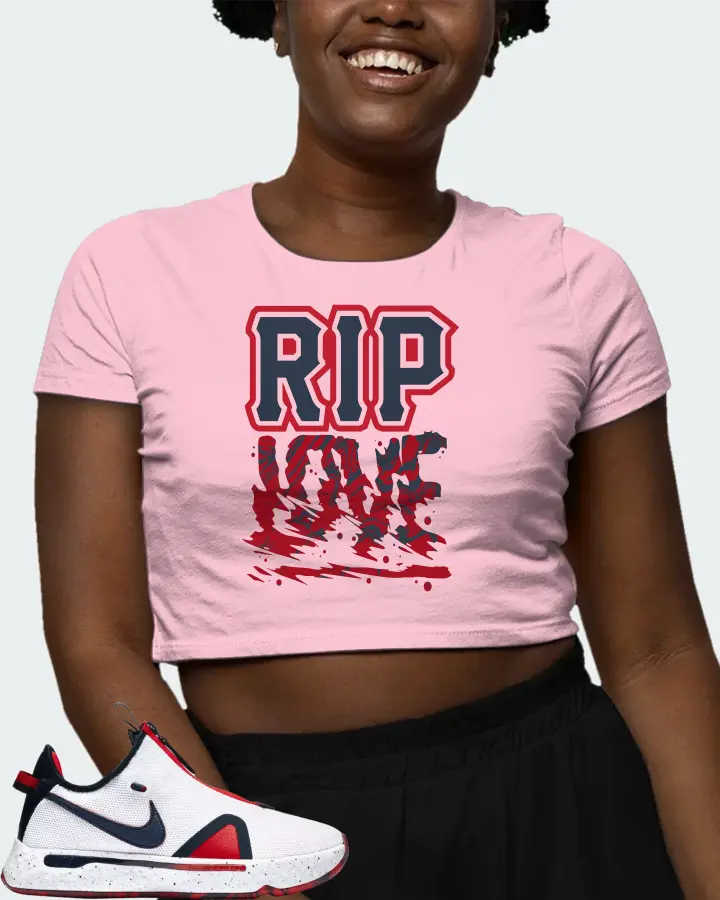 Nike PG 4 Sneaker Matching Pink Crop Top (RIP Love) - View 3