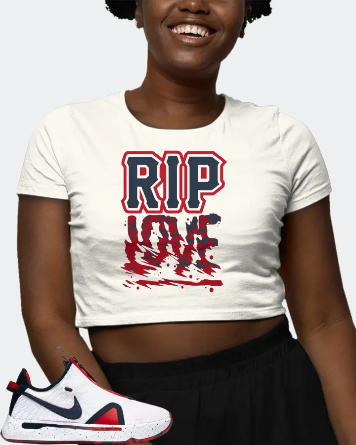 Nike PG 4 Sneaker Matching Ecru White Crop Top (RIP Love) - View 3