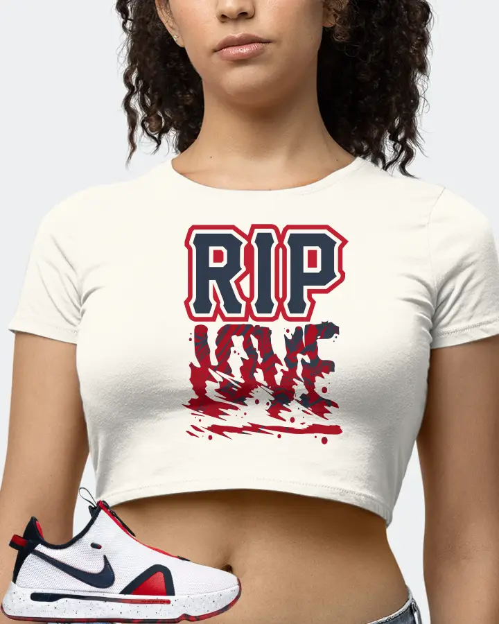 Nike PG 4 Sneaker Matching Ecru White Crop Top (RIP Love) - View 4