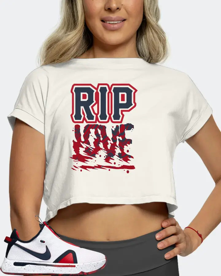 Nike PG 4 Sneaker Matching Ecru White Crop Top (RIP Love) - View 5