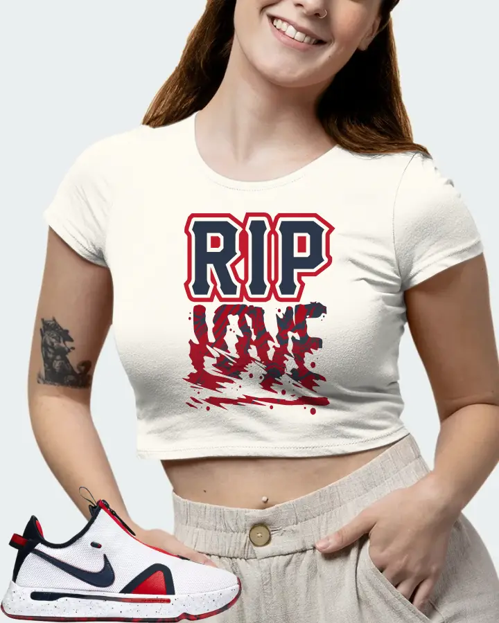 Nike PG 4 Sneaker Matching Ecru White Crop Top (RIP Love) - View 7