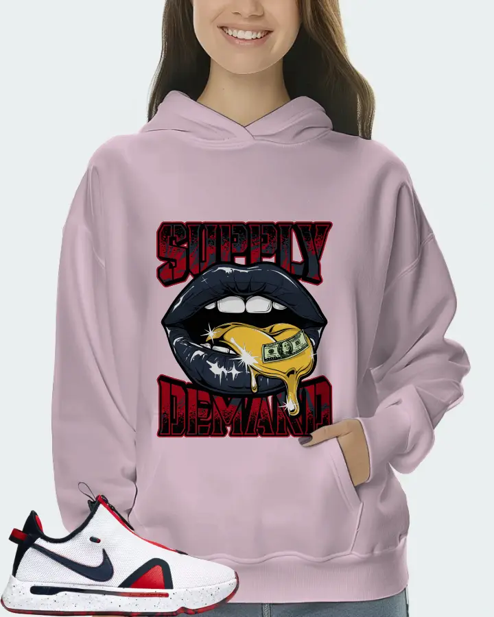 Nike PG 4 Sneaker Matching Pink Hoodie (Supply Demand) - View 5