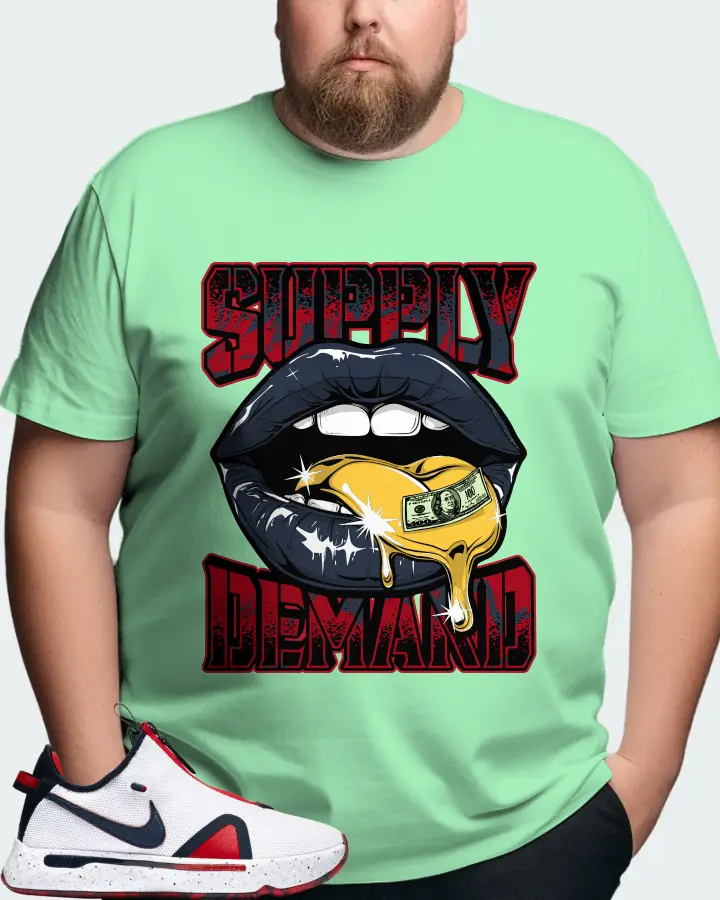 Nike PG 4 Sneaker Matching Fresh Mint T-Shirt (Supply Demand) - View 8