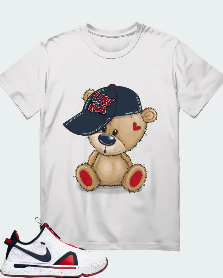 Nike PG 4 Sneaker Matching White Gildan T-Shirt - LOW KEY BEAR