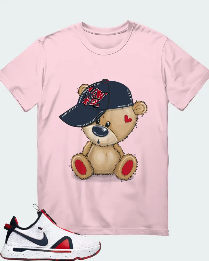 Nike PG 4 Sneaker Matching Soft Pink T-Shirt - LOW KEY BEAR