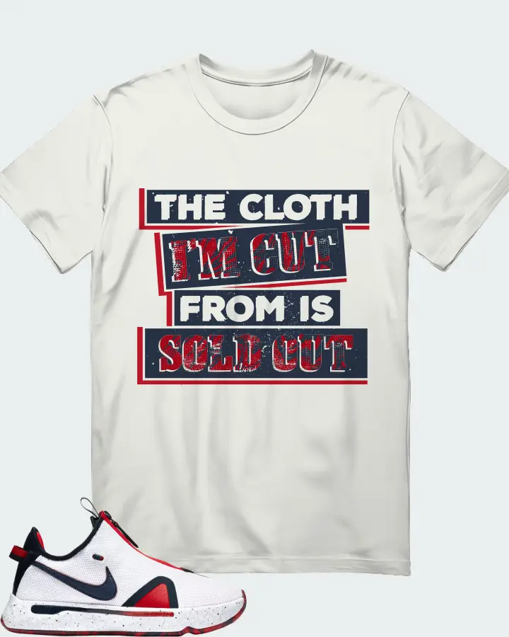 Nike PG 4 Sneaker Matching Ash T-Shirt - The Cloth I'm Cut From Refreshed