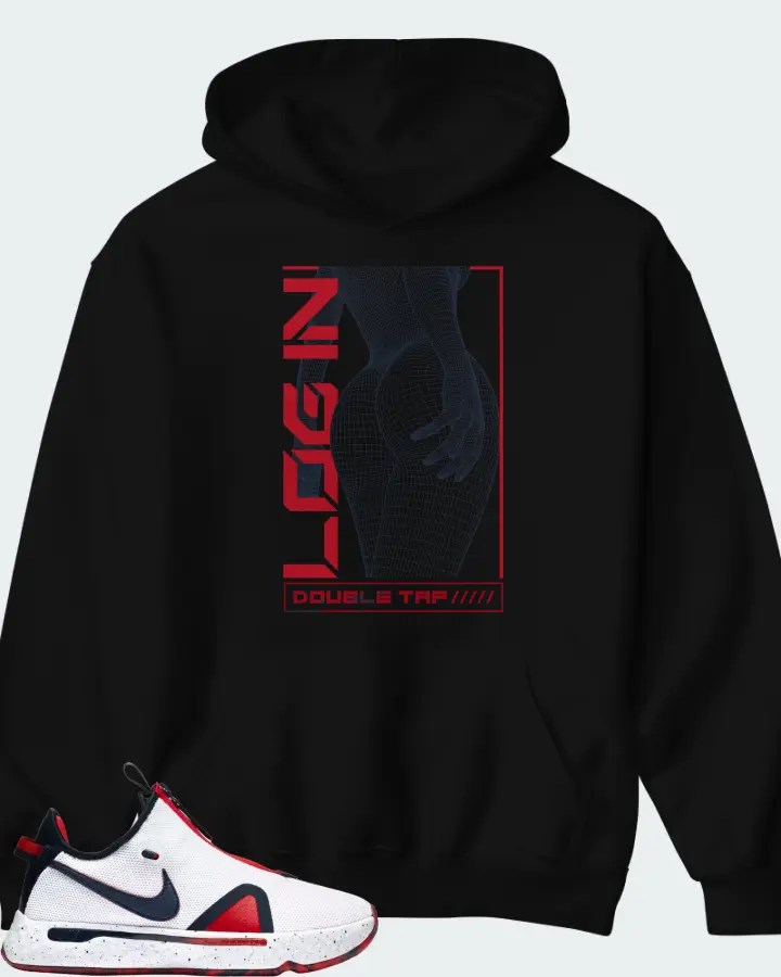 Nike PG 4 Sneaker Matching Black Hoodie (LOGIN) - View 1