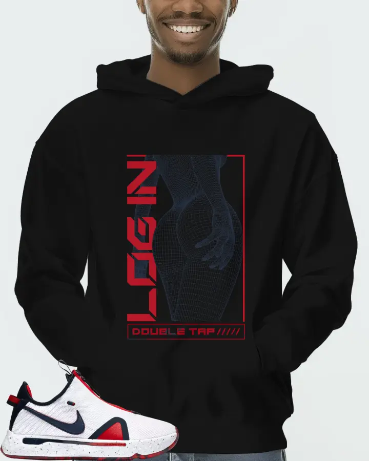 Nike PG 4 Sneaker Matching Black Hoodie (LOGIN) - View 2