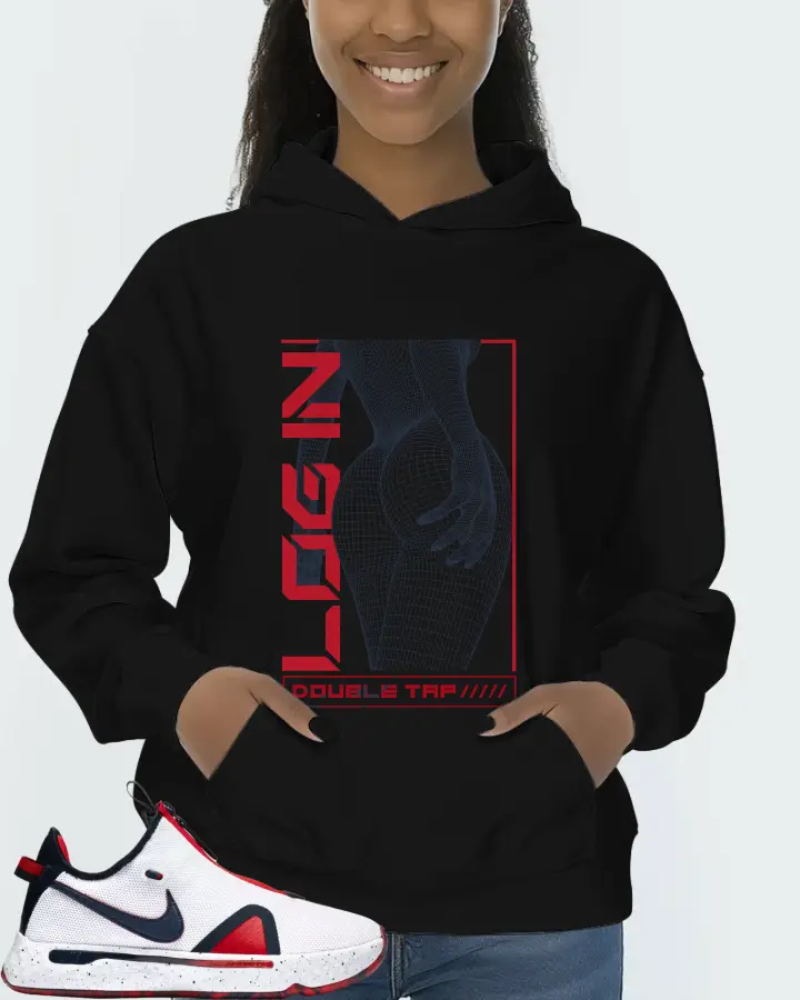 Nike PG 4 Sneaker Matching Black Hoodie (LOGIN) - View 3