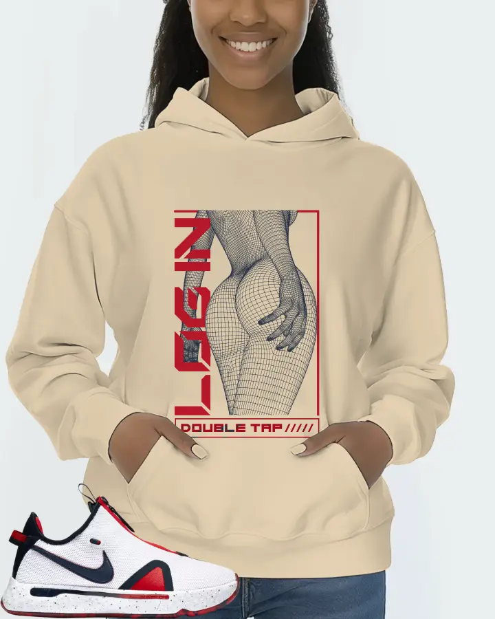 Nike PG 4 Sneaker Matching Cream Hoodie (LOGIN) - View 3