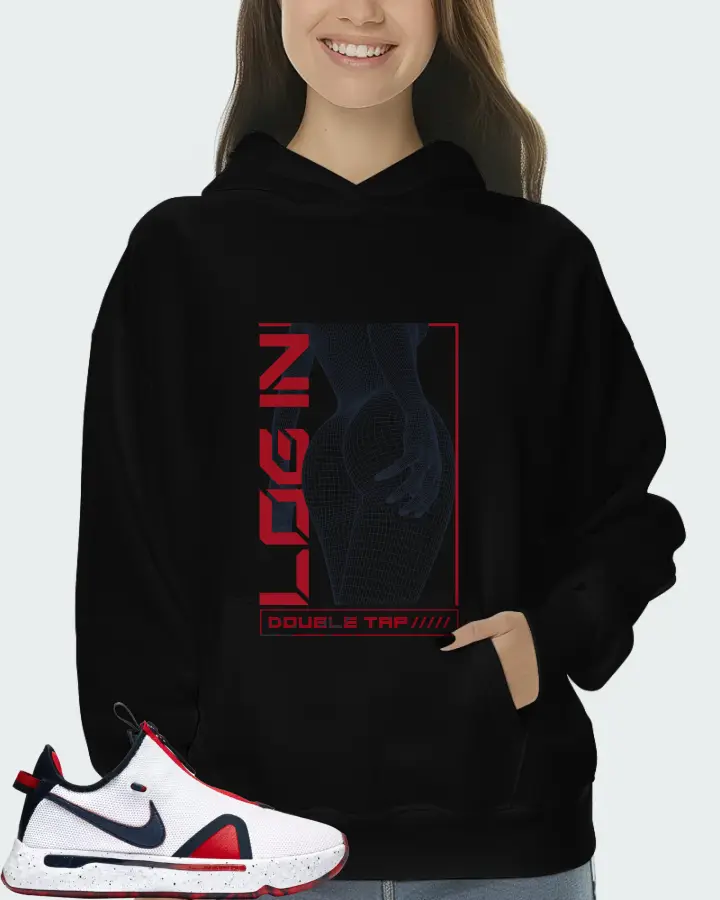 Nike PG 4 Sneaker Matching Black Hoodie (LOGIN) - View 5