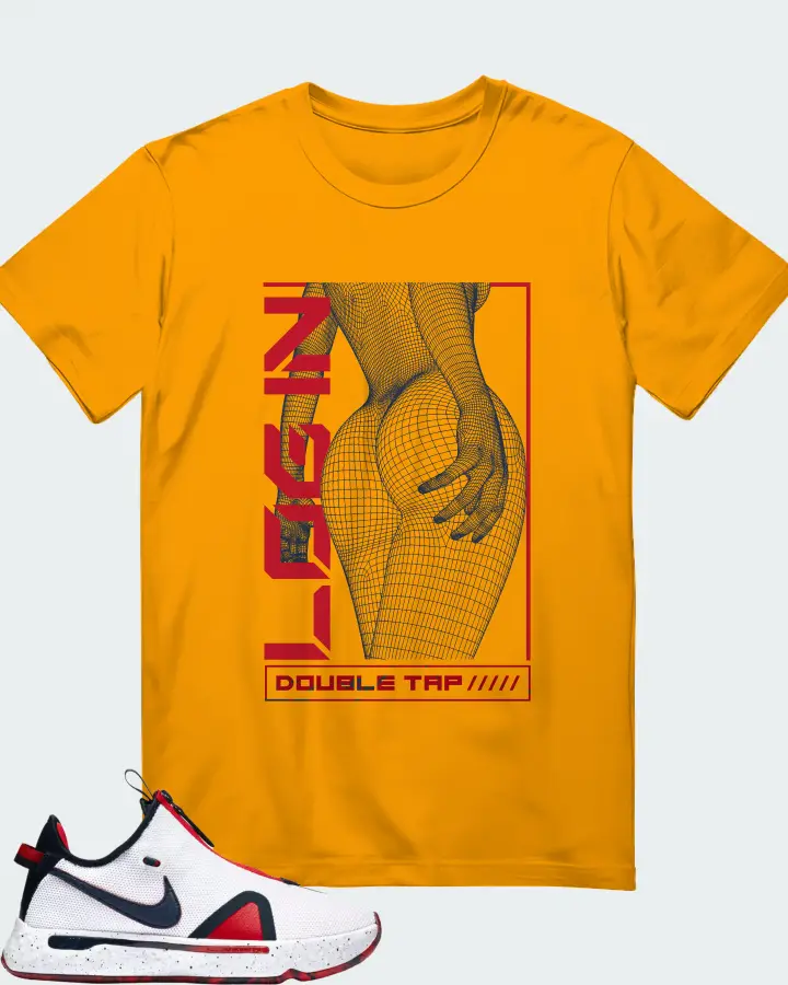 Nike PG 4 Sneaker Matching Gold T-Shirt (LOGIN) - View 1