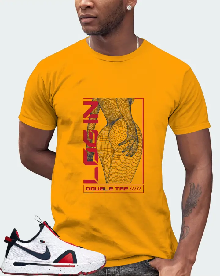 Nike PG 4 Sneaker Matching Gold T-Shirt (LOGIN) - View 2