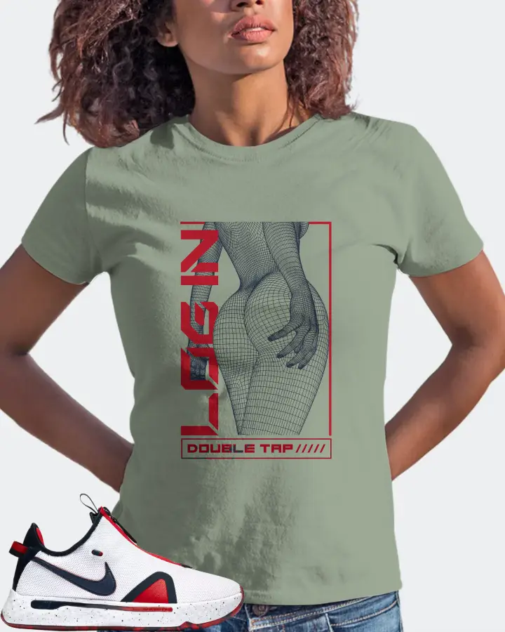 Nike PG 4 Sneaker Matching Sage T-Shirt (LOGIN) - View 3