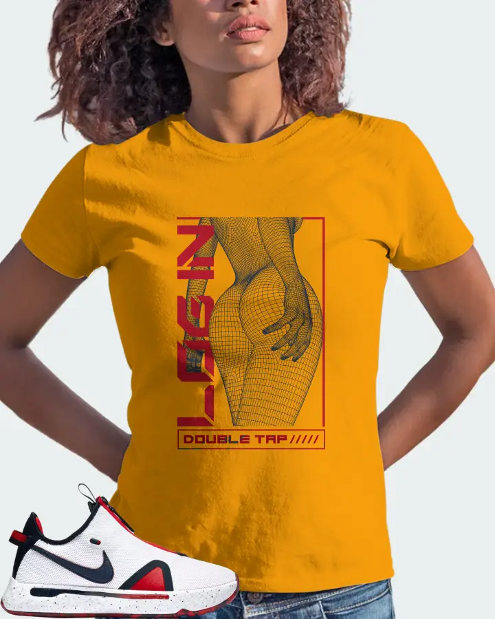 Nike PG 4 Sneaker Matching Gold T-Shirt (LOGIN) - View 3