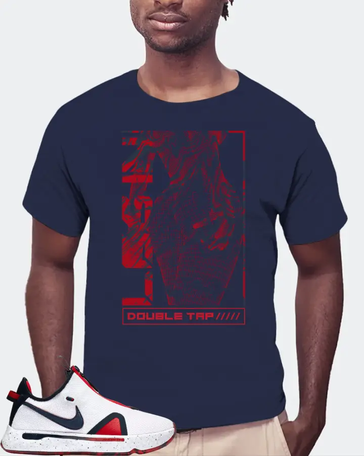 Nike PG 4 Sneaker Matching Navy T-Shirt (LOGIN) - View 4