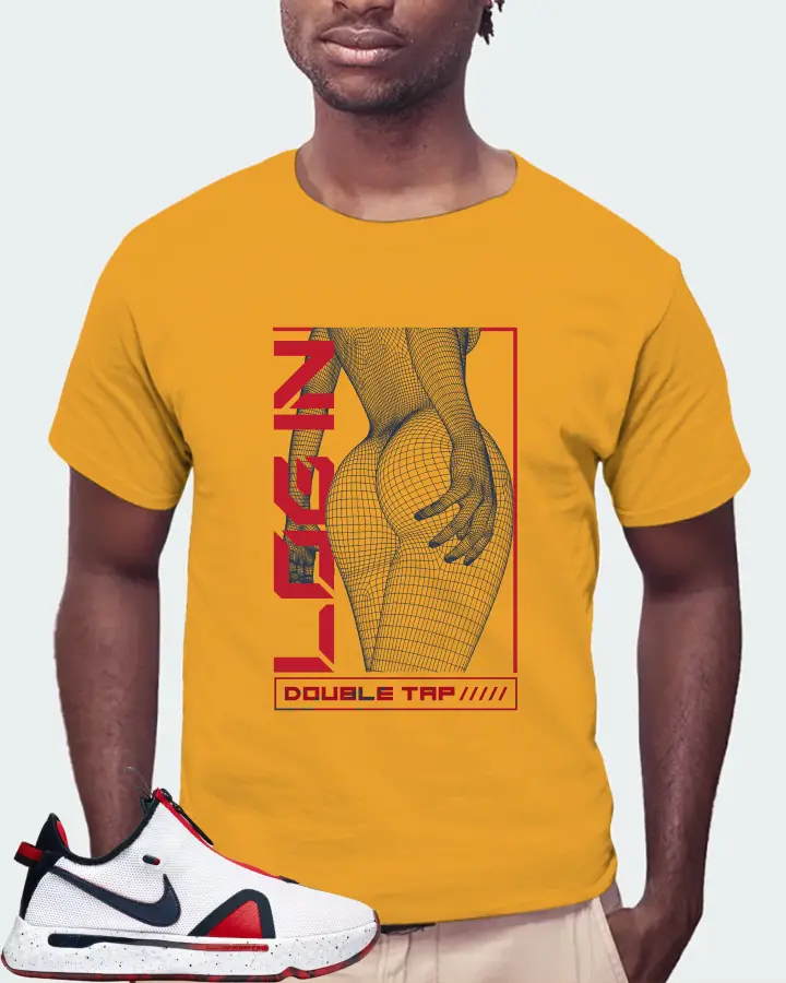 Nike PG 4 Sneaker Matching Mustard T-Shirt (LOGIN) - View 4