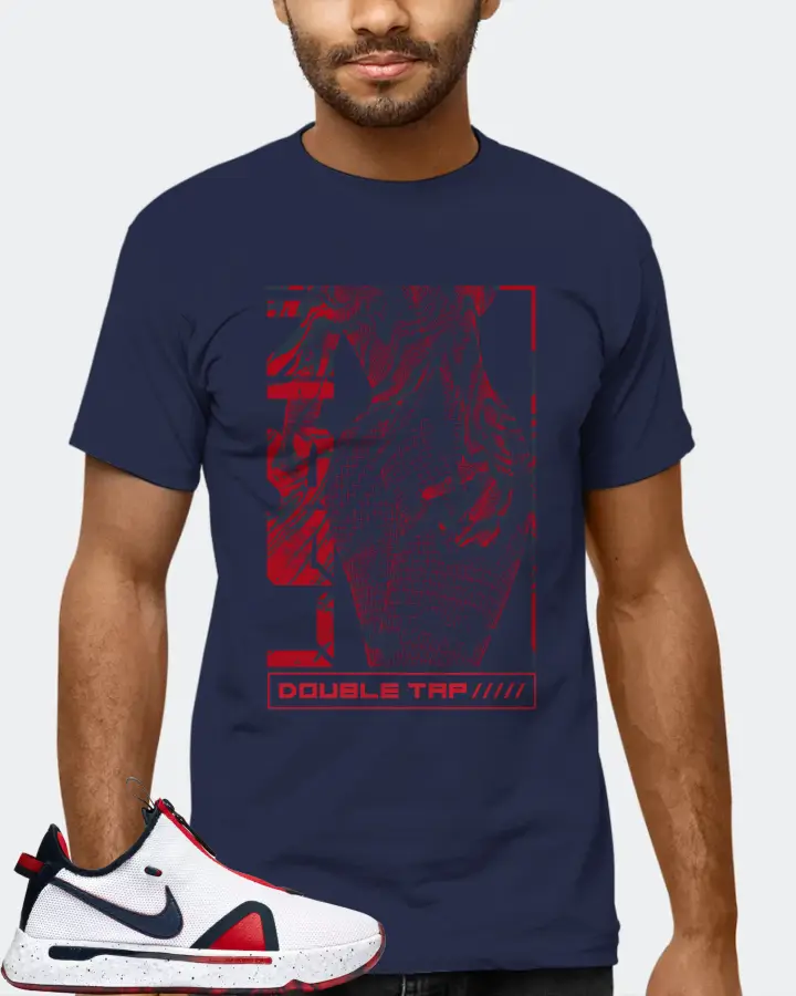 Nike PG 4 Sneaker Matching Navy T-Shirt (LOGIN) - View 6