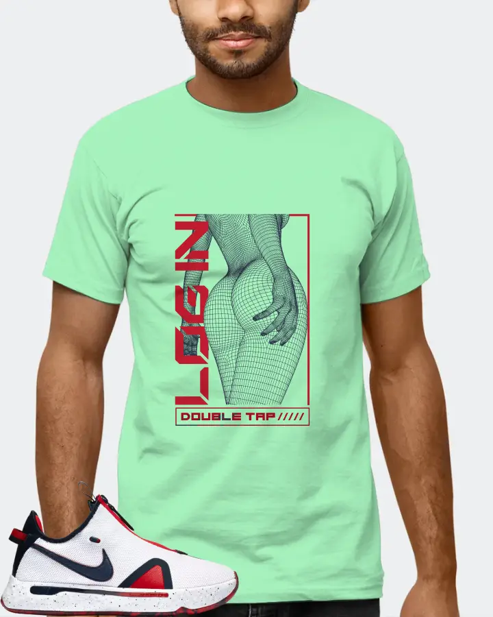 Nike PG 4 Sneaker Matching Fresh Mint T-Shirt (LOGIN) - View 6