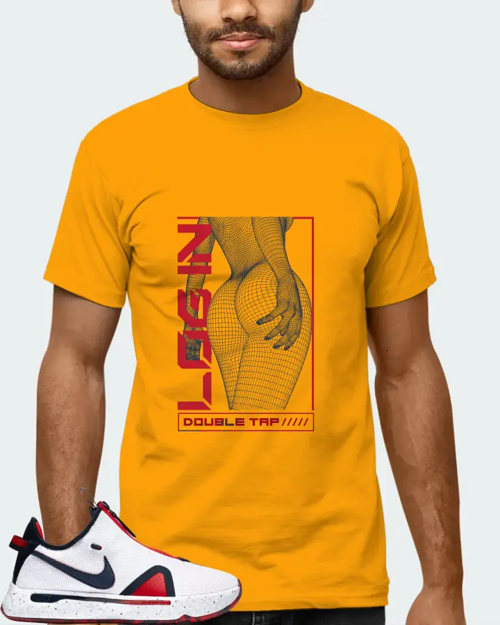 Nike PG 4 Sneaker Matching Gold T-Shirt (LOGIN) - View 6