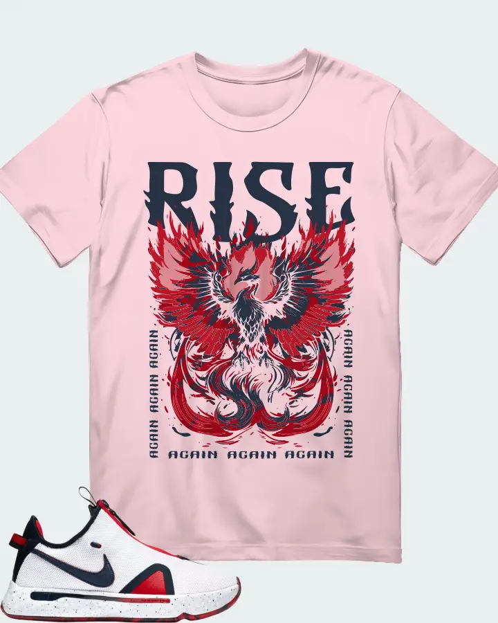 Nike PG 4 Sneaker Matching Soft Pink T-Shirt - RISE