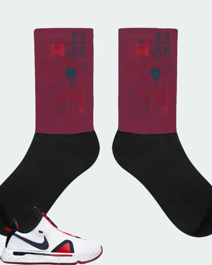 Socks in Maroon