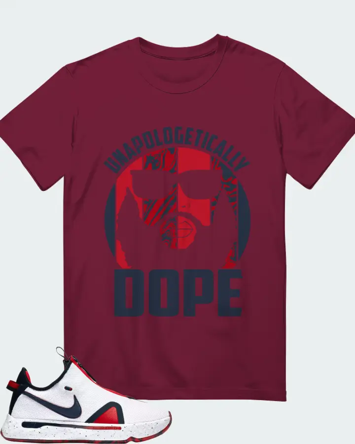 Nike PG 4 Sneaker Matching Maroon Gildan T-Shirt - UNAPOLOGETICALLY DOPE Man
