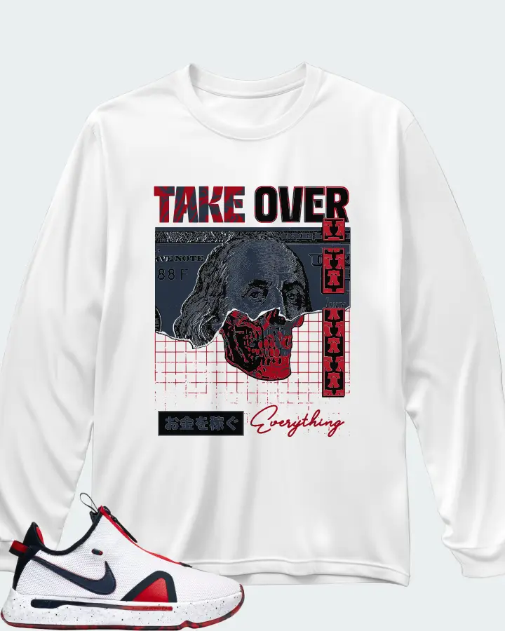 Nike PG 4 Sneaker Matching White Long Sleeve T-Shirt - Take Over