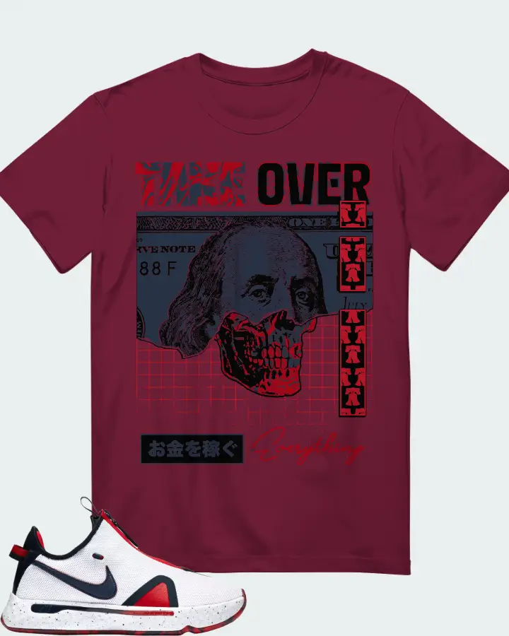 Nike PG 4 Sneaker Matching Maroon Gildan T-Shirt - Take Over