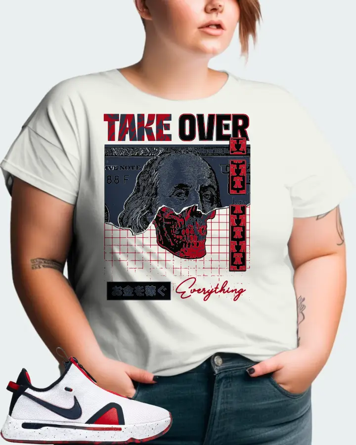 Nike PG 4 Sneaker Matching Ash T-Shirt (Take Over) - View 11
