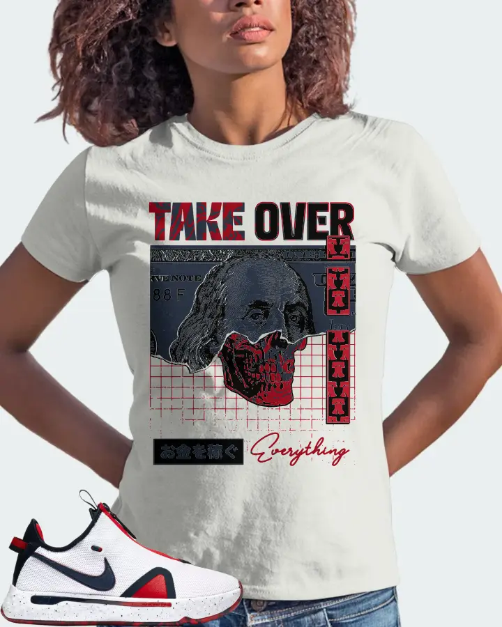Nike PG 4 Sneaker Matching Ash T-Shirt (Take Over) - View 3