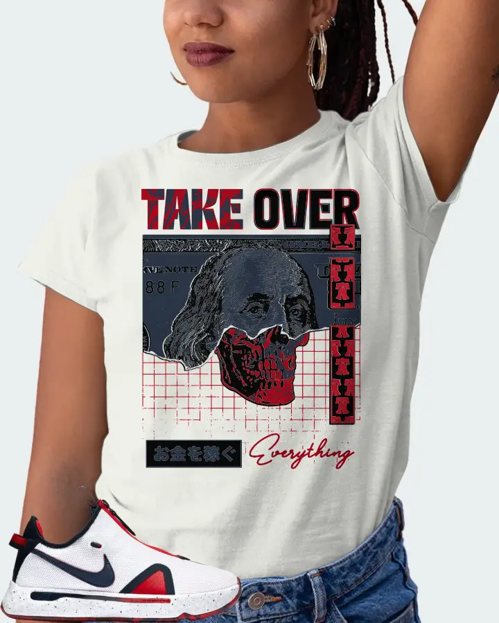 Nike PG 4 Sneaker Matching Ash T-Shirt (Take Over) - View 5