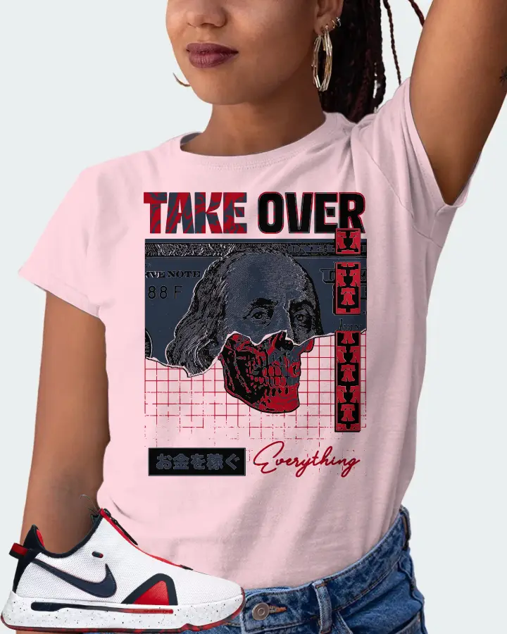 Nike PG 4 Sneaker Matching Soft Pink T-Shirt (Take Over) - View 5