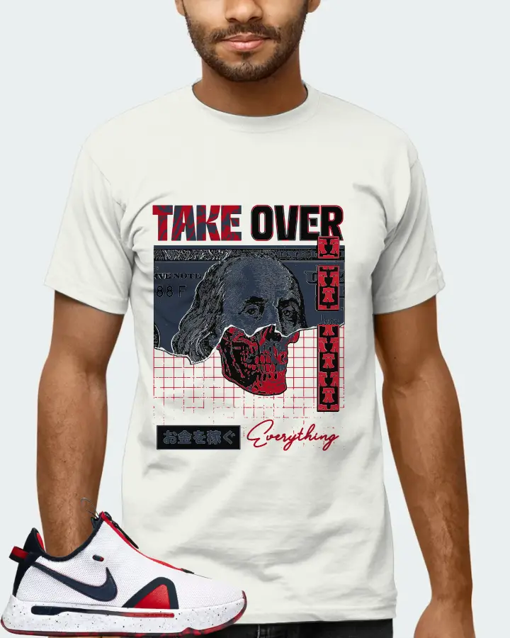 Nike PG 4 Sneaker Matching Ash T-Shirt (Take Over) - View 6