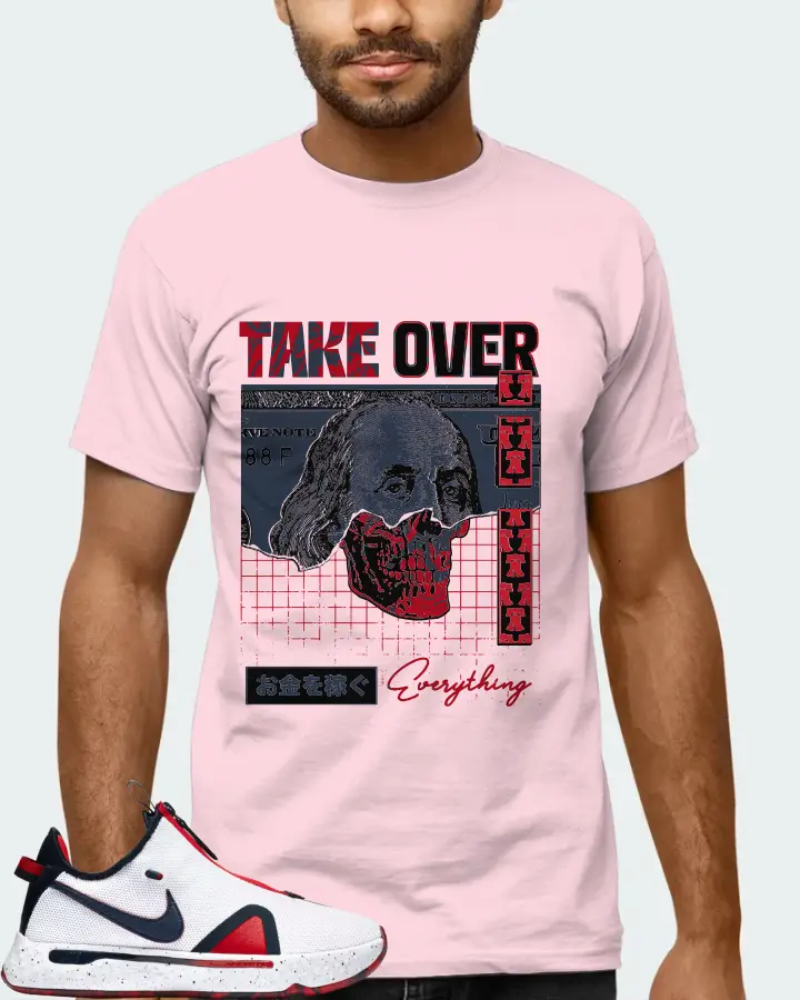 Nike PG 4 Sneaker Matching Soft Pink T-Shirt (Take Over) - View 6