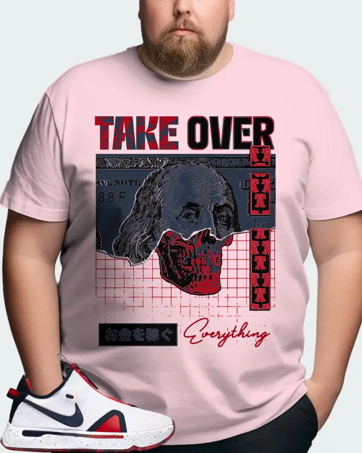 Nike PG 4 Sneaker Matching Soft Pink T-Shirt (Take Over) - View 8