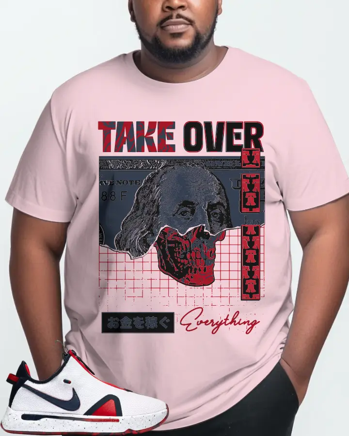 Nike PG 4 Sneaker Matching Soft Pink T-Shirt (Take Over) - View 10
