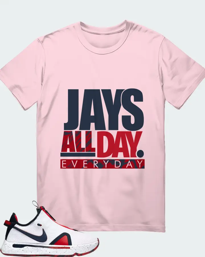 Nike PG 4 Sneaker Matching Soft Pink T-Shirt - Jays All Day
