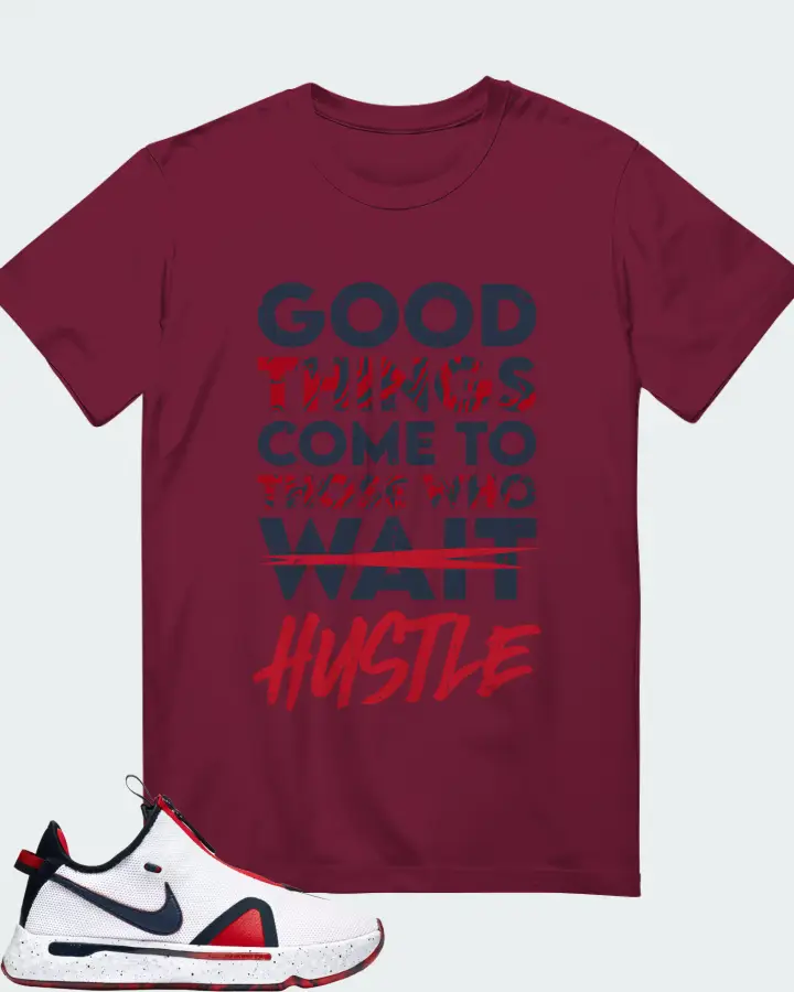 Nike PG 4 Sneaker Matching Maroon Gildan T-Shirt - Good Things Come