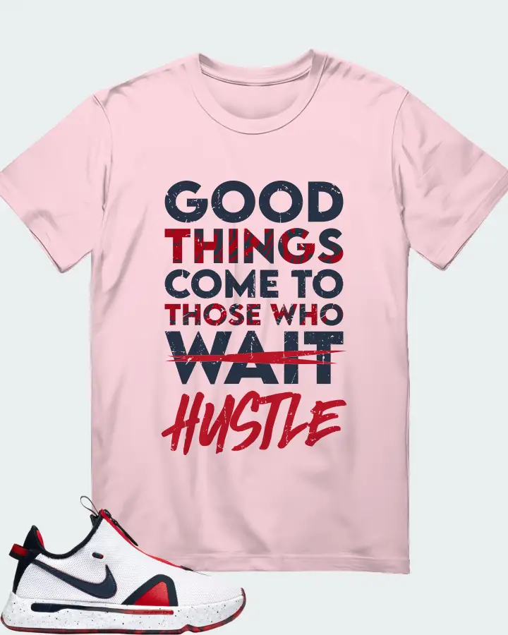 Nike PG 4 Sneaker Matching Soft Pink T-Shirt - Good Things Come