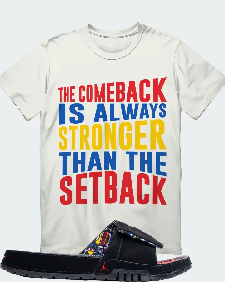 Jordan Hydro 8 Retro Slide Sneaker Matching Ash T-Shirt - The Comeback