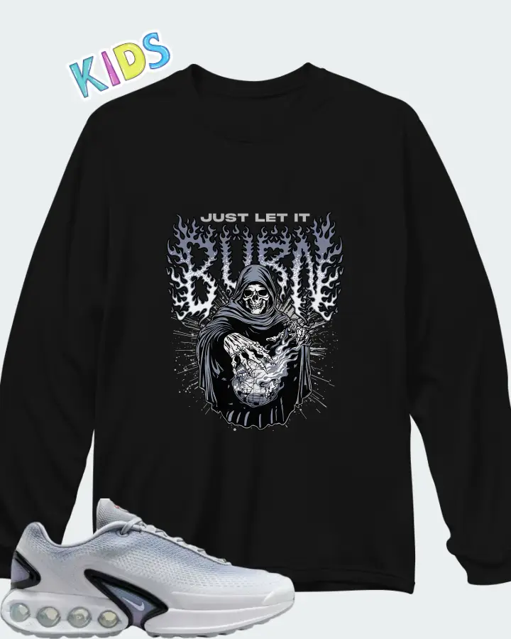 Nike Wmns Air Max DN Premium Wolf Grey Pure Platinum Matching Kid's Long Sleeve T-Shirt