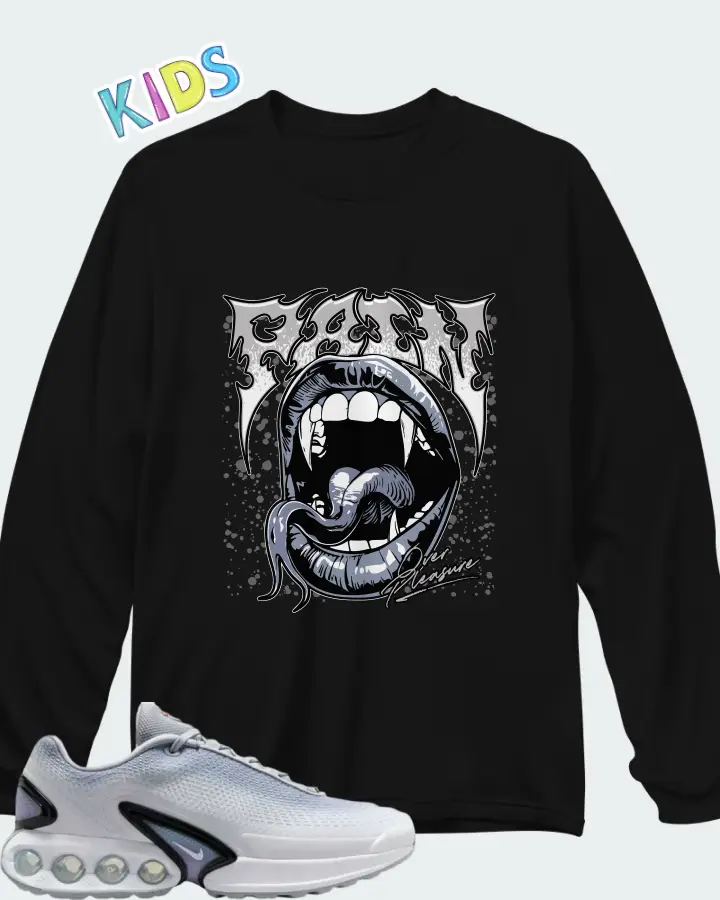 Nike Wmns Air Max DN Premium Wolf Grey Pure Platinum Matching Kid's Long Sleeve T-Shirt