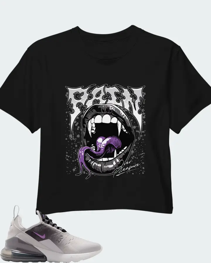 Nike Air Max 270 Photon Dust Bright Violet Matching Crop Top