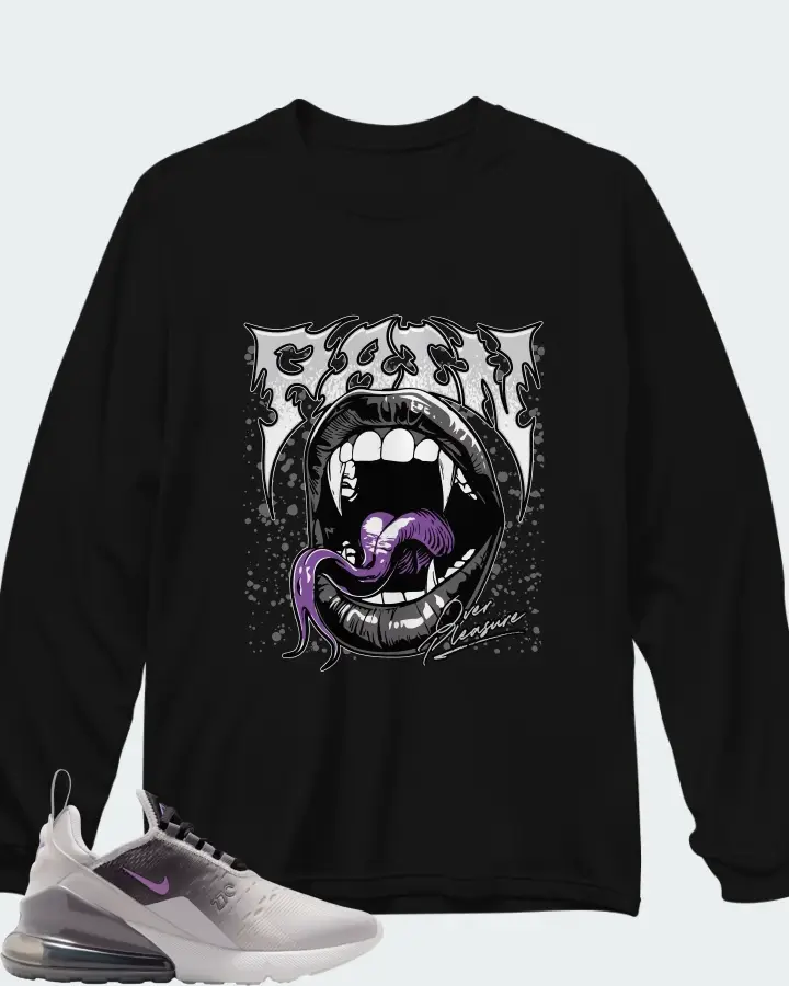 Nike Air Max 270 Photon Dust Bright Violet Matching Long Sleeve T-Shirt