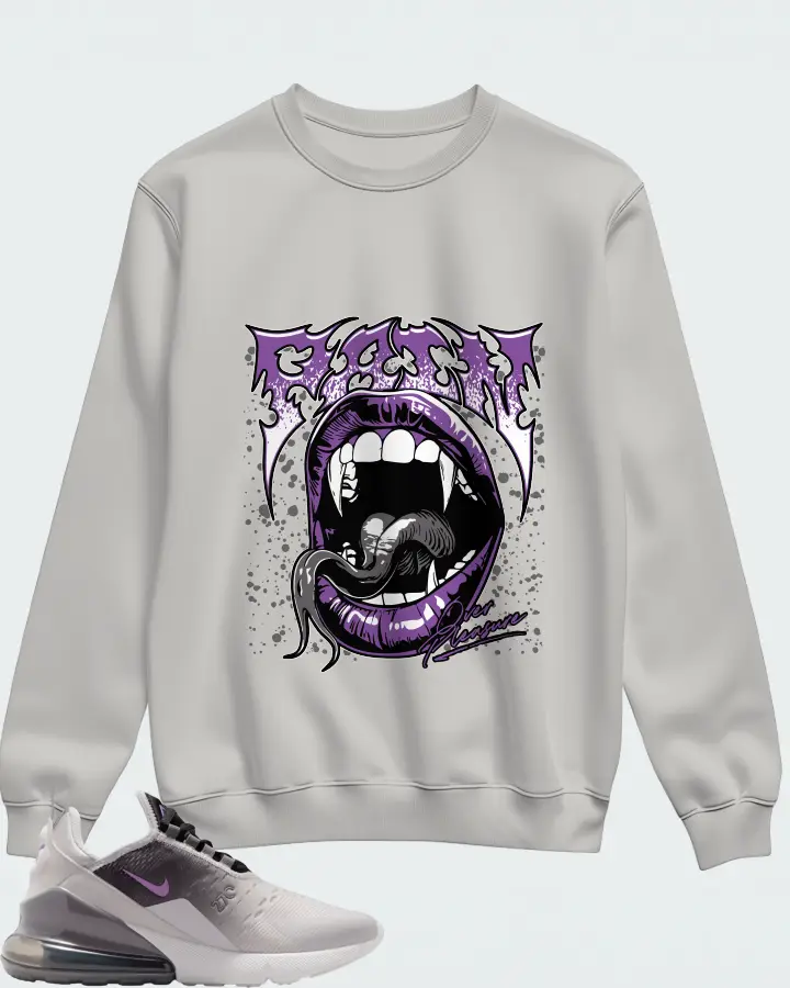 Nike Air Max 270 Photon Dust Bright Violet Matching Sweatshirt