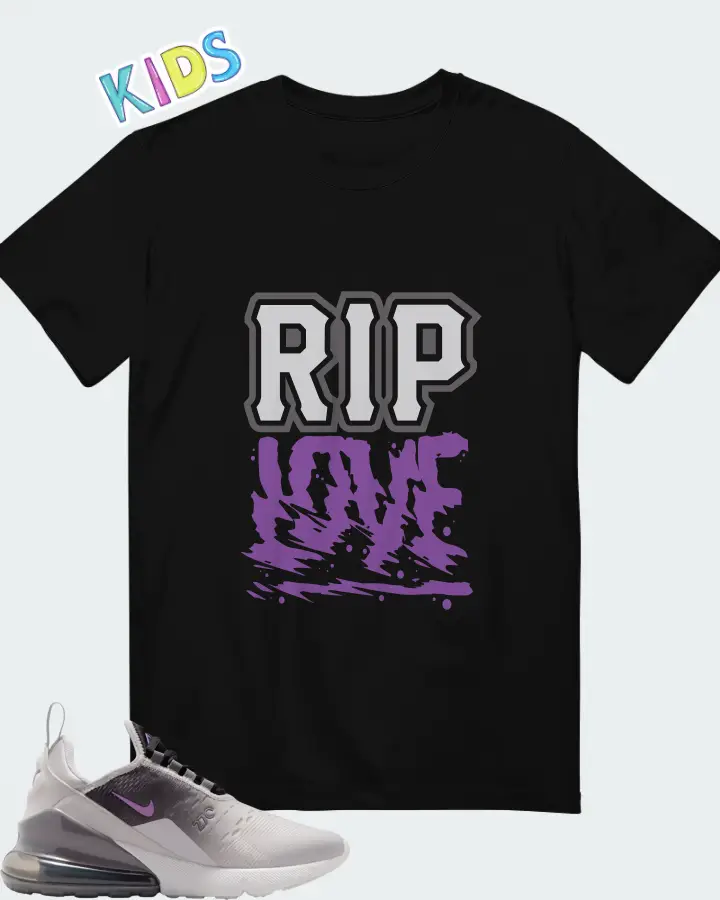 Nike Air Max 270 Photon Dust Bright Violet Matching Kid's T-Shirt