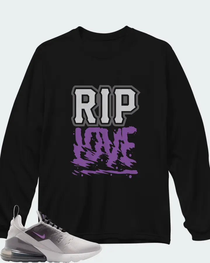 Nike Air Max 270 Photon Dust Bright Violet Matching Long Sleeve T-Shirt