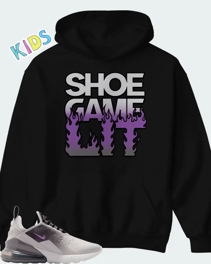 Nike Air Max 270 Photon Dust Bright Violet Matching Kid's Hoodie